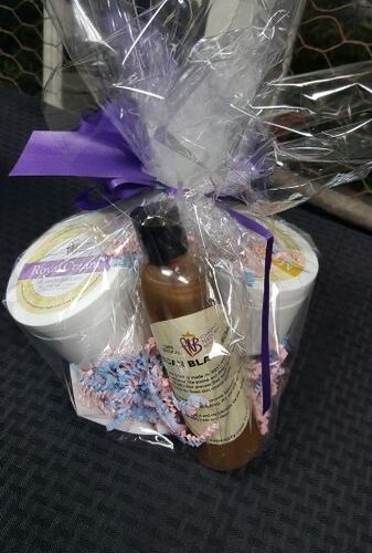 Royal/Mango Creams/Liquid Bar Natural Black Soaps Basket