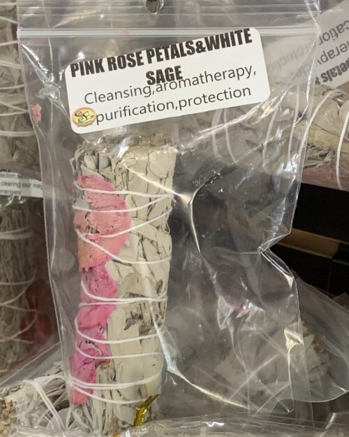 Pink Rose Petals & White Sage