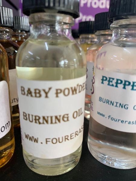 BABY POWDER BURNING OIL – Foureras Natural Beauty