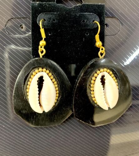 African Wood Earring
