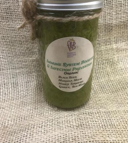 Immune System Booster & Infection Prevention. 100% Organic (Sea Moss, Black Seed, Moringa Powder, Neem, Honey, Ginger, Tumeric) 12 oz